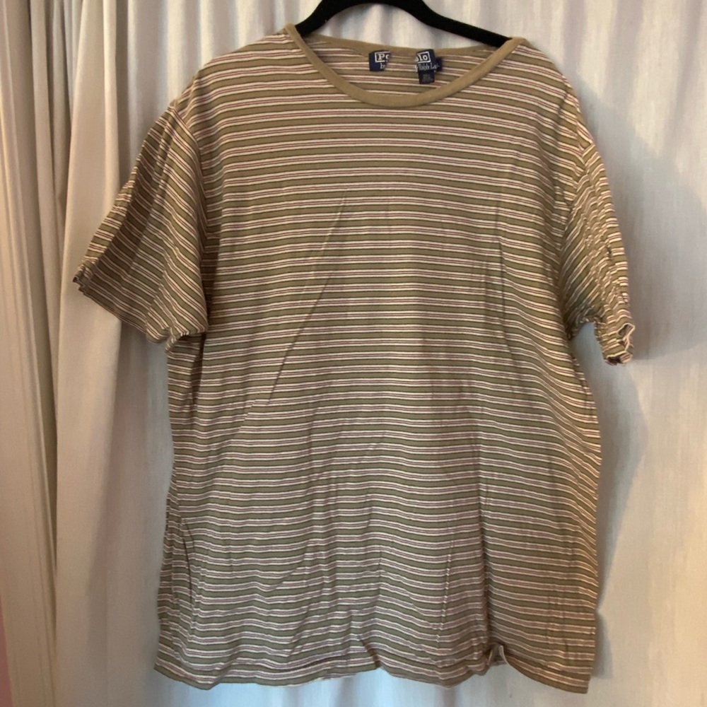 Polo Ralph Lauren Tee Shirt Size Boys XL Horizontal Stipe 100% Cotton